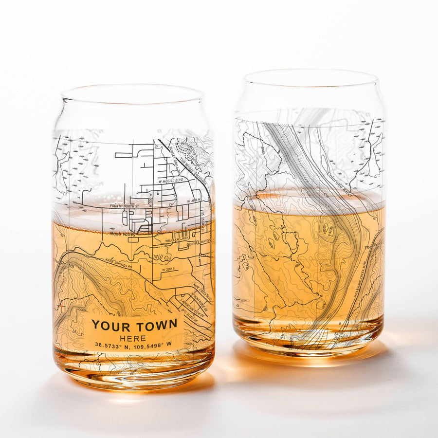 Little Rock Topographic Map Glasses