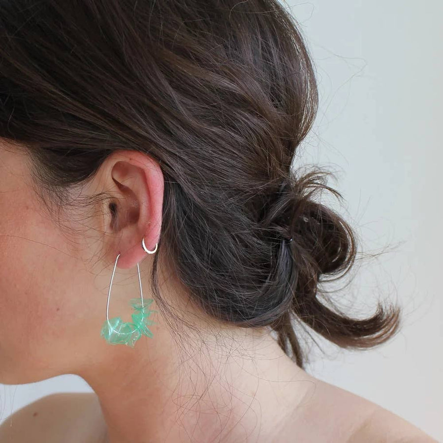 Leona Aquamarine Drops: Sterling Silver