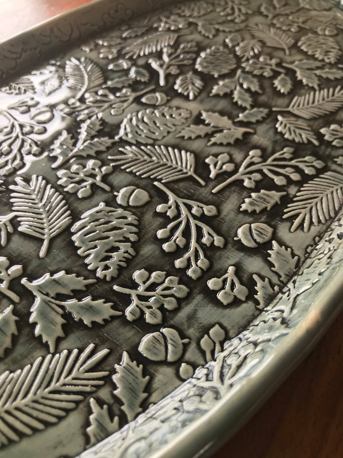 Twigs And Berries Embossed Rolling Pin