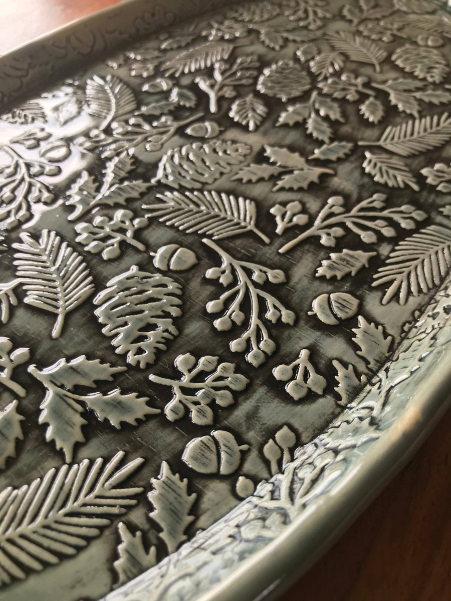 Twigs And Berries Embossed Rolling Pin