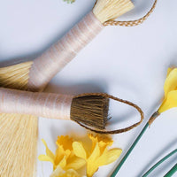 Tampico Wing Broom: Brown / Leather Cord