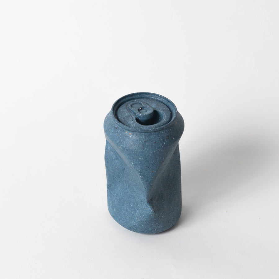 Cobalt Terrazzo Soda Can Vase