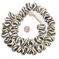 Large Wave Design Batik Bone Beads
