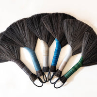 Tampico Wing Broom: Grey Dark / Leather Cord