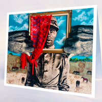 Behind the Roses Greeting Card