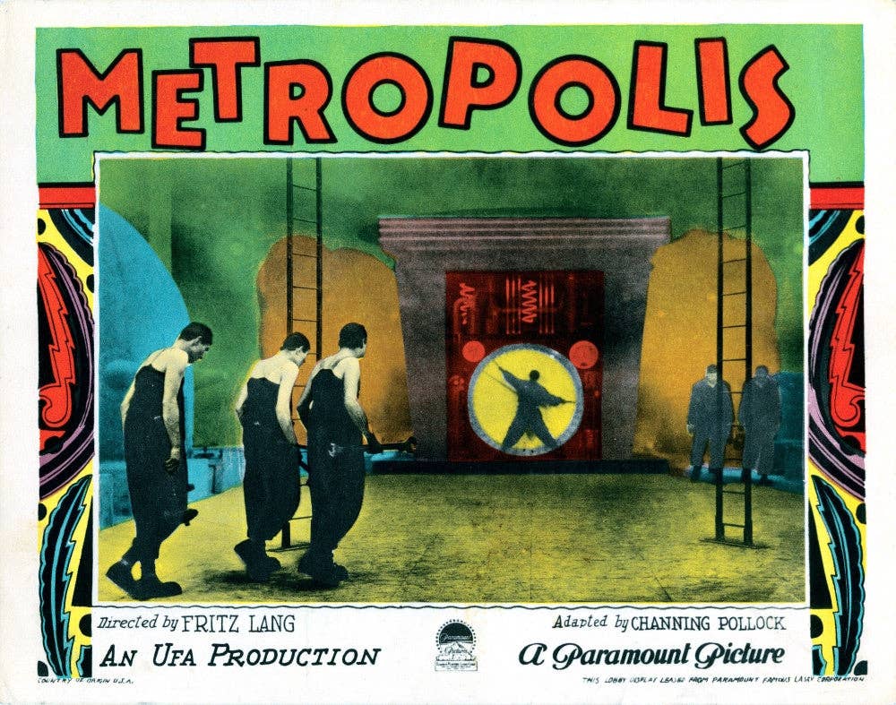 Metropolis 1927 Movie Poster Lobbycard - 14 x 11