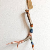 Medium Whitetail Wool Wrapped Deer Antler with Copper