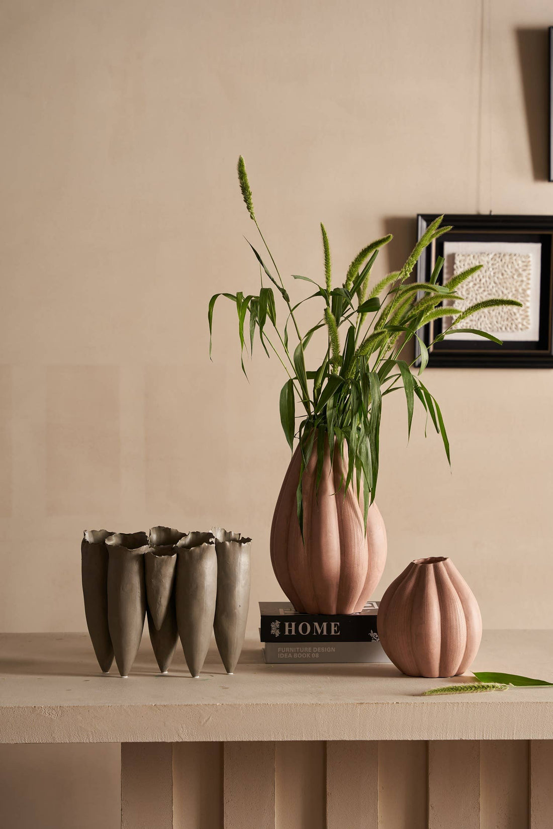 Ceramic Vase Gray Green
