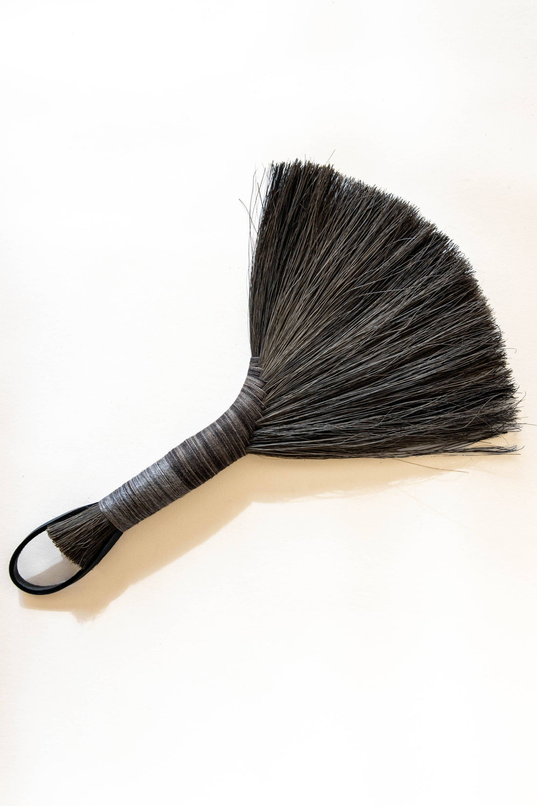 Tampico Wing Broom: Grey Dark / Leather Cord