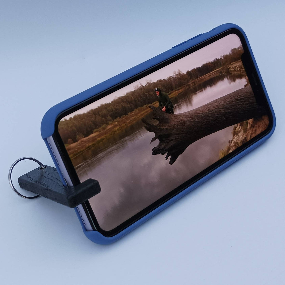 Bog Oak Keyring Phone Holder