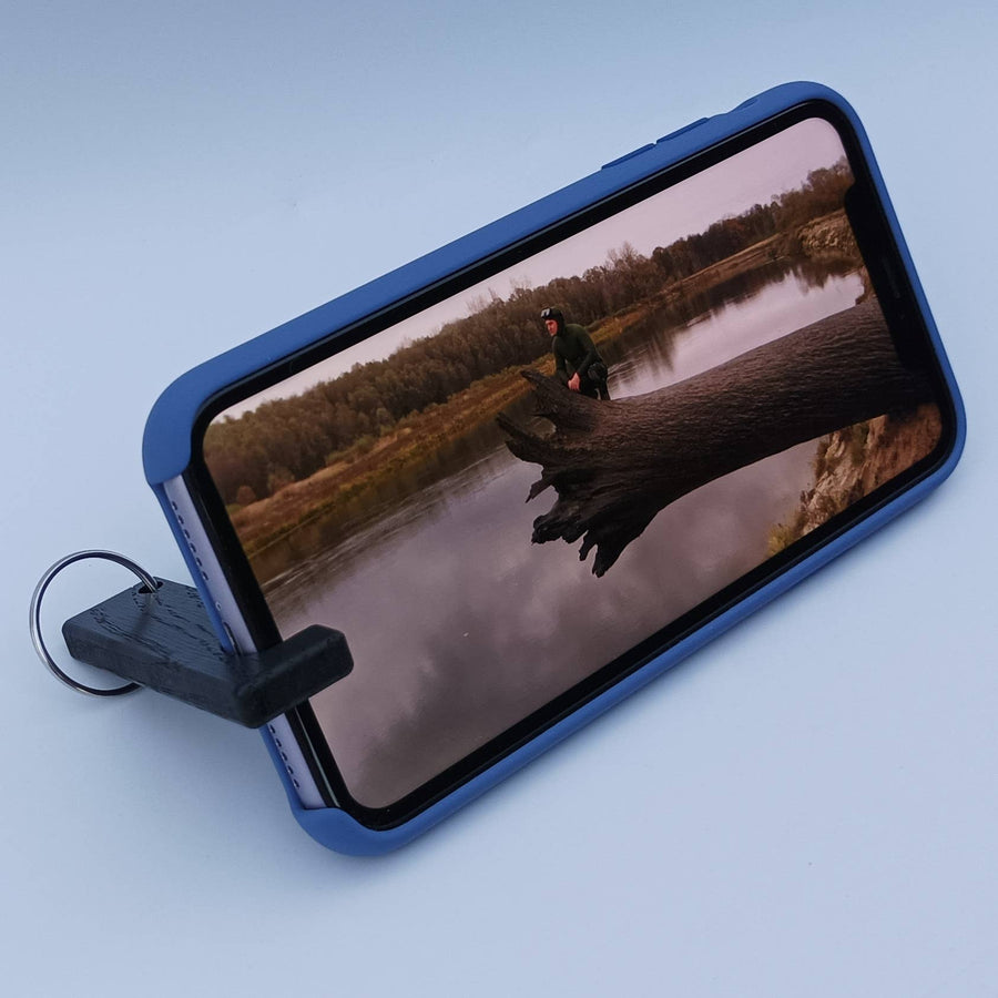 Bog Oak Keyring Phone Holder