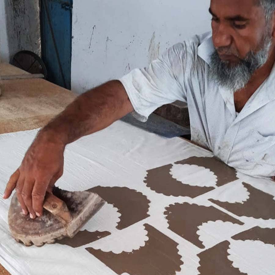 Sunset Block Print Scarf
