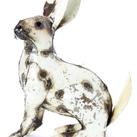 White Recycled Oil Drum Rabbits