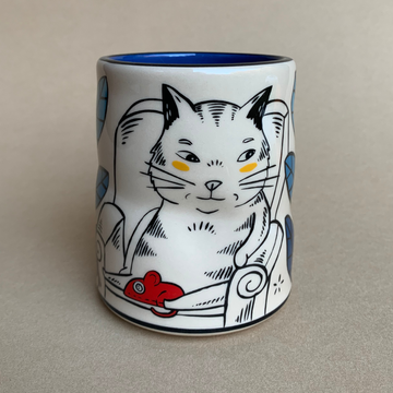 Lucky Cat (With Mouse) Cup