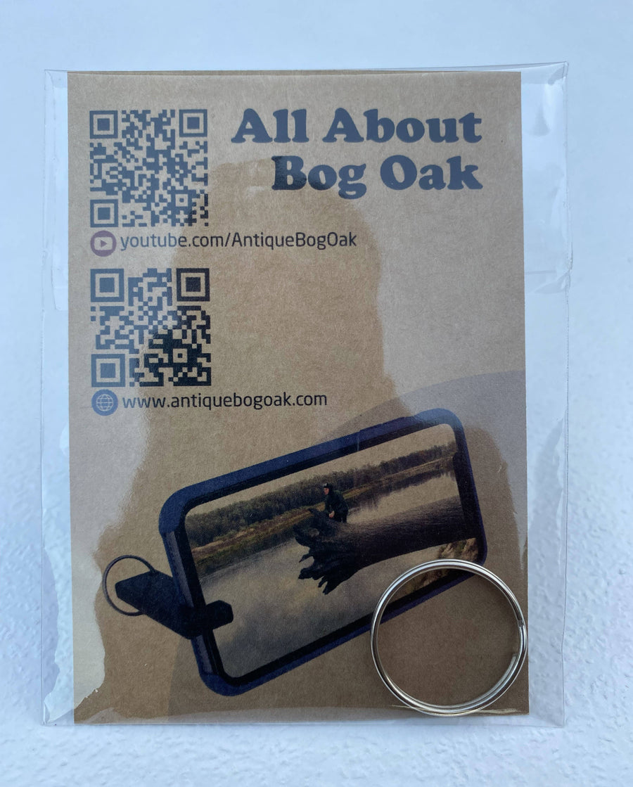 Bog Oak Keyring Phone Holder