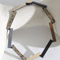 Ray Necklace Round - Black/Gold
