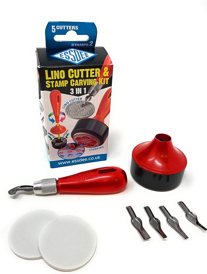 Lino 5-Piece Cutters and Stamp Carving 3 in 1