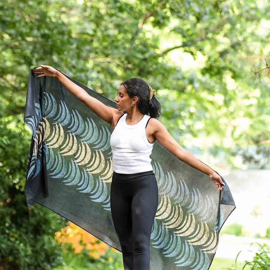 Blue Moon Block Print Scarf