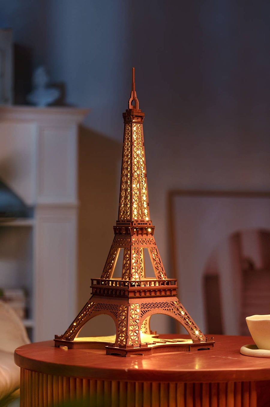 3D Wooden Puzzle w/ LED Lights: Night of the Eiffel Tower