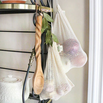 Set of 3 Organic Cotton Mesh Produce Bags - (S/M/L)