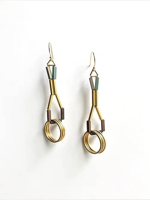 Uni Earrings: Desert red
