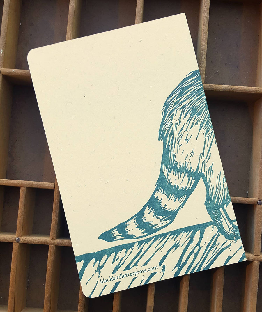 Raccoon Letterpress Notebook