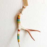 Medium Whitetail Wool Wrapped Deer Antler with Copper