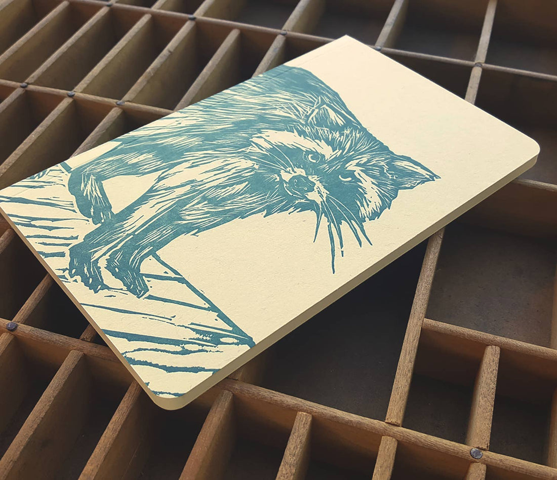 Raccoon Letterpress Notebook