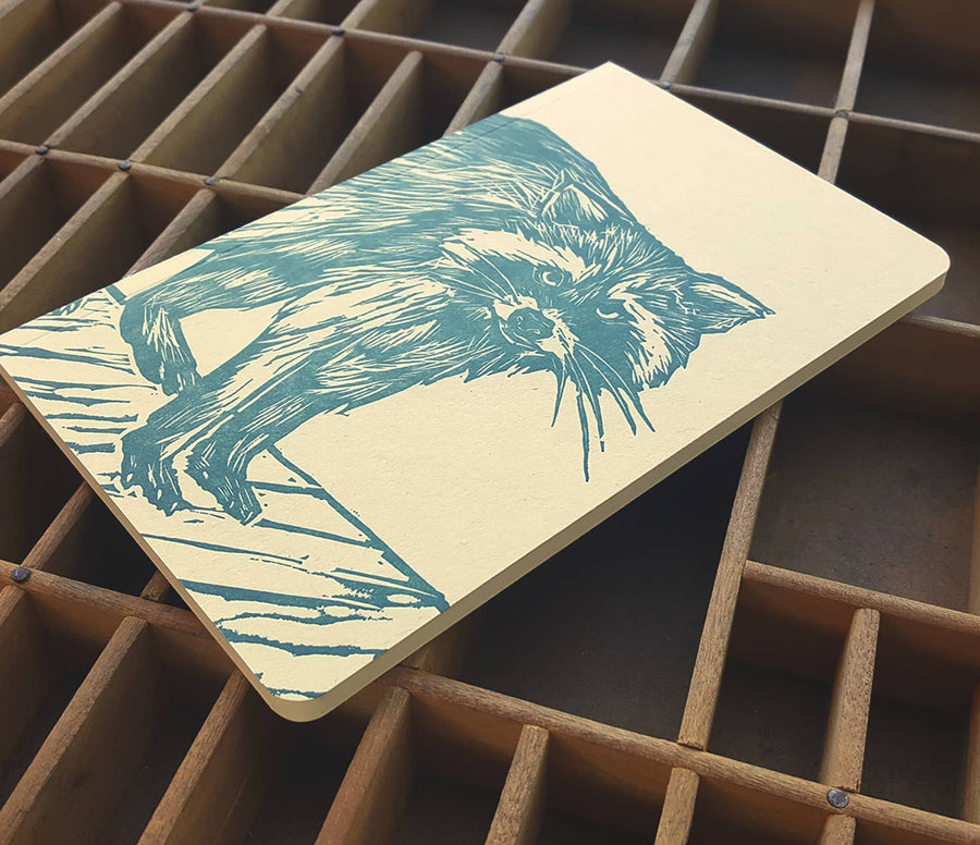 Raccoon Letterpress Notebook