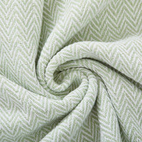 Cream Herringbone Throw Blanket