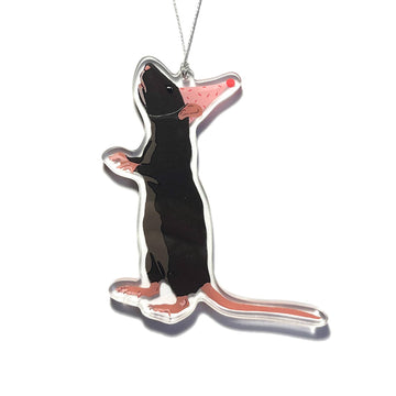 Rat in Party Hat Ornament