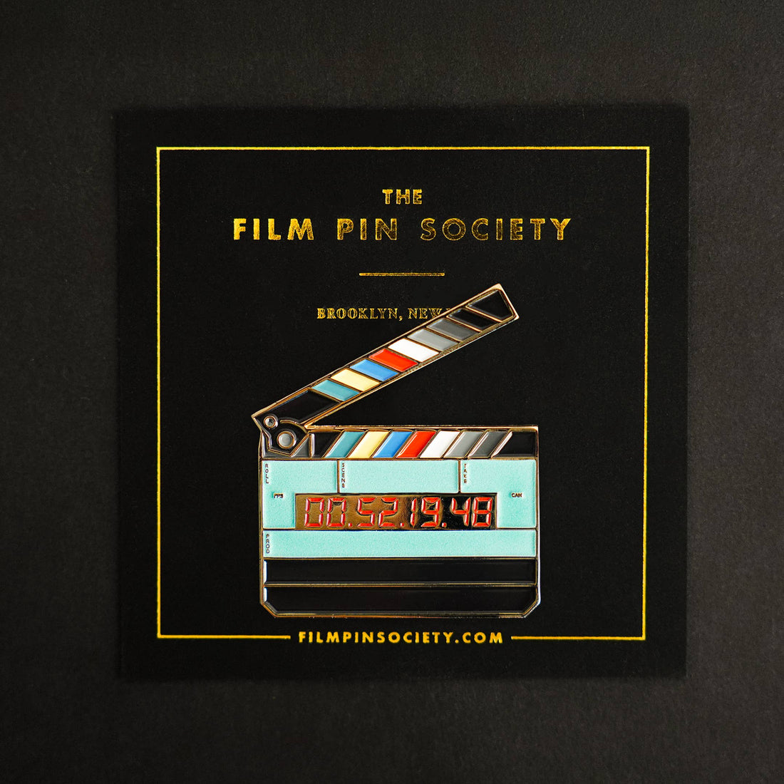 Jumbo Movie Slate Enamel Pin