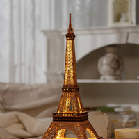 3D Wooden Puzzle w/ LED Lights: Night of the Eiffel Tower