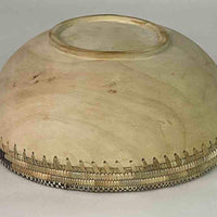 Light wooden bowl with 2-color basket-rim