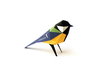 Great Tit  Bird 3D Paper Figure Kit