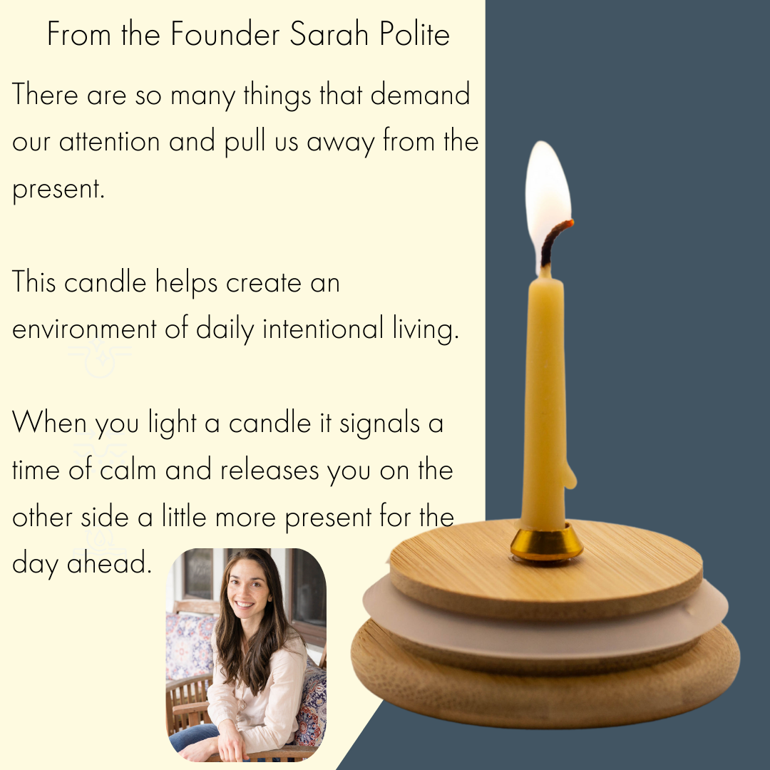 20 Minute Beeswax Mindful Candle Set: (Set of 20)