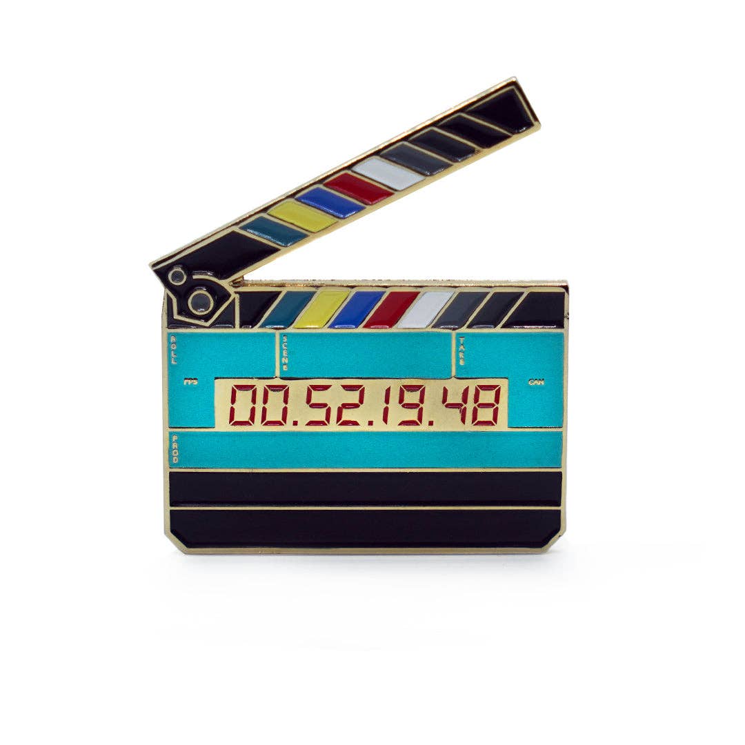Jumbo Movie Slate Enamel Pin
