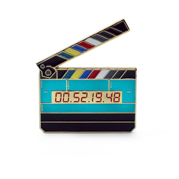 Jumbo Movie Slate Enamel Pin