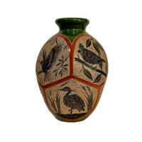 Octagonal Birds Vessel