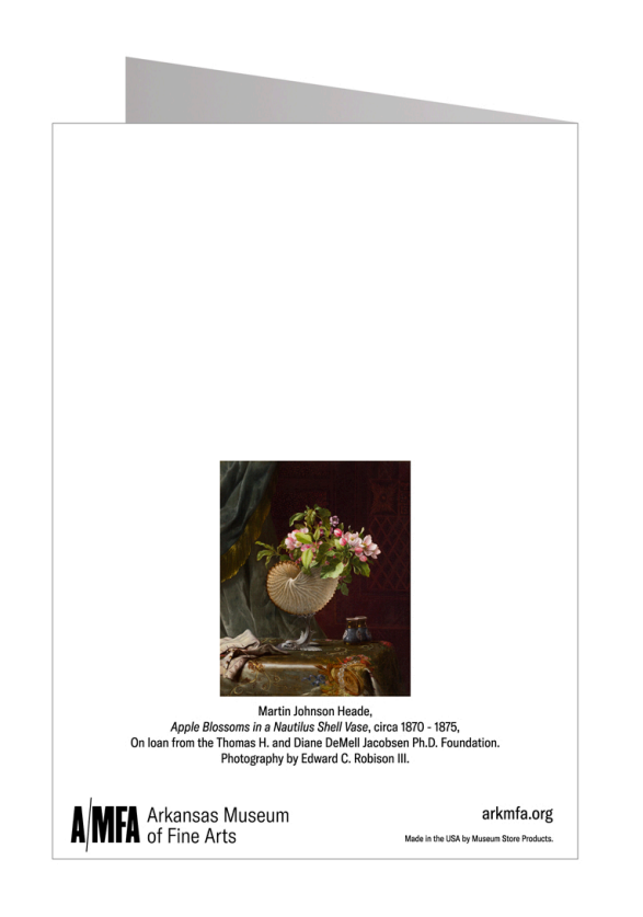 Apple Blossoms in a Nautilus Shell Vase Notecard