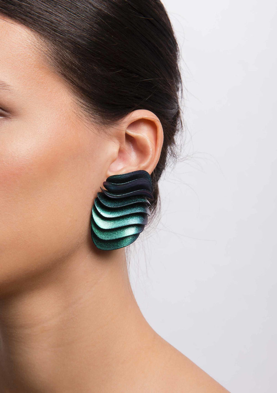 Athena Earrings 2 in Beetle