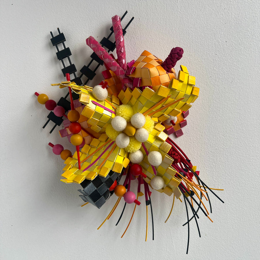 Black Ladder with White Balls