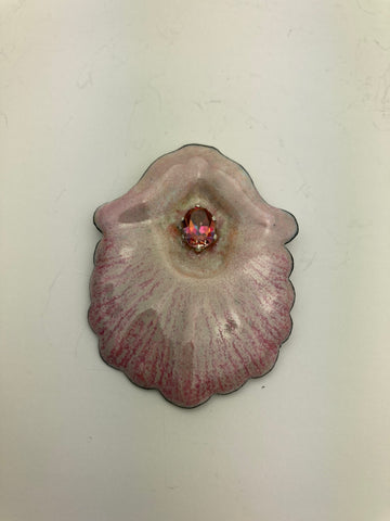 Pink Brooch with Mystic Topaz