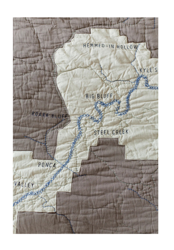 The Buffalo River Quilt in Gray