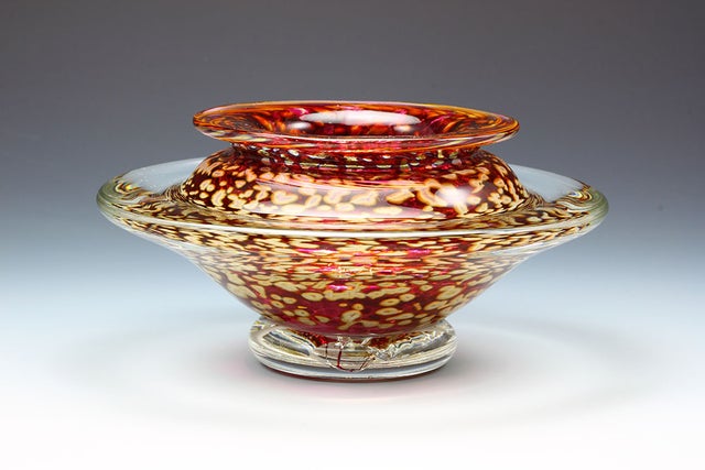 Small Hand-Blown Ikebana Bowl