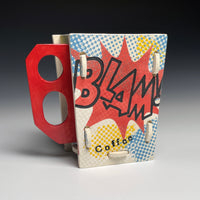 BLAM! Coffee Mug with red letters
