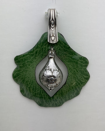 Green Enamel Pendant