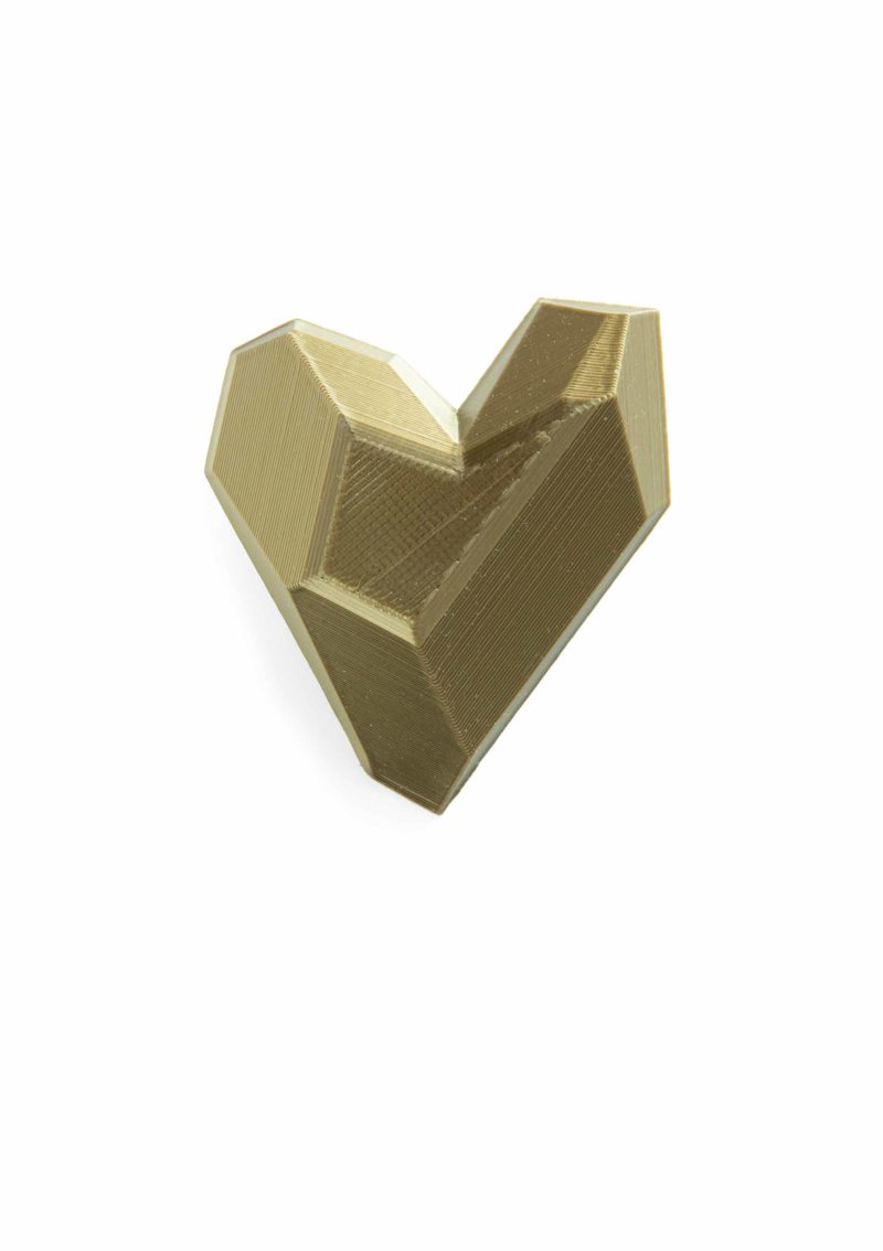 Gold Heart Brooch S
