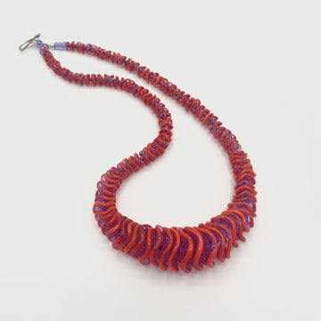 Coral Blossom Fold Necklace