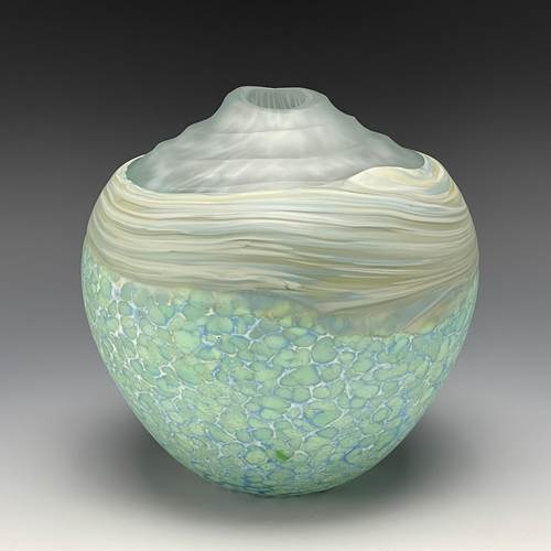 Thomas Spake Celadon Pinnacle Vase